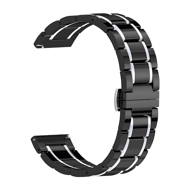 Black & White Ceramic Style Jubilee Band for Samsung Watch in 20mm/22mm