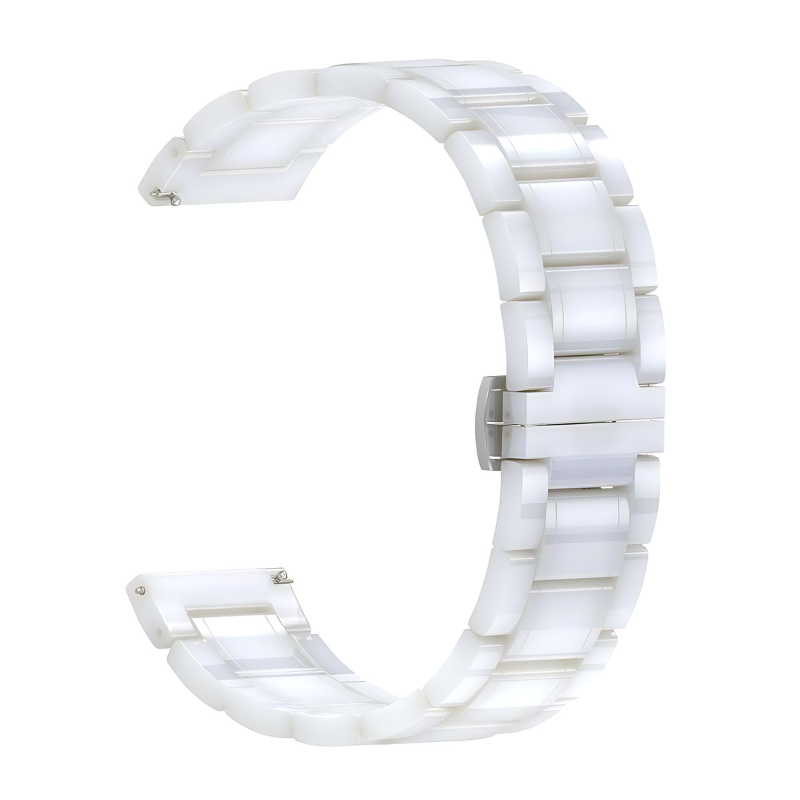 White Ceramic Style Jubilee Band for Samsung Watch in 20mm/22mm