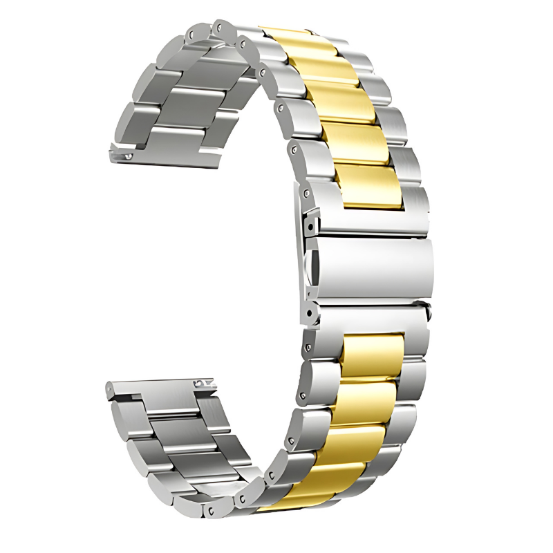 Silver & Gold Chain Link Band for Samsung Watch in 20mm/22mm