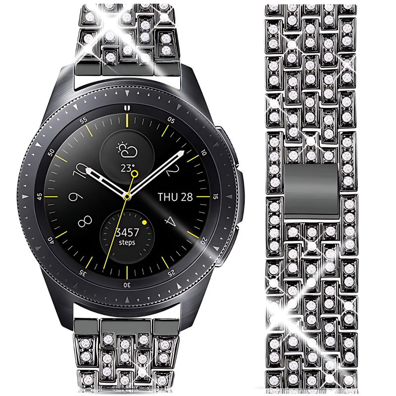 Black Diamond-Designed Jubilee Band for Samsung Watch in 20mm/22mm