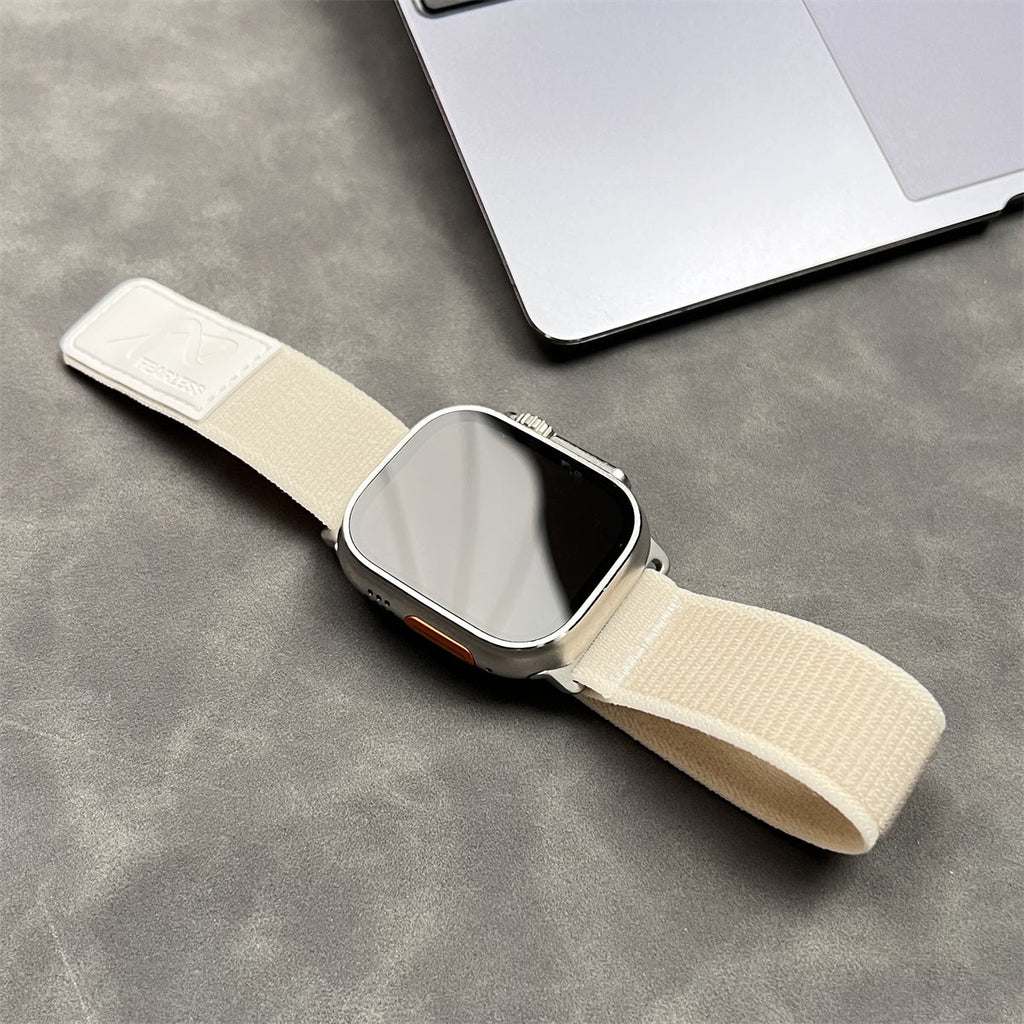 Fearless Nylon Leather Band Apple Watch Band For Men And Women Baige