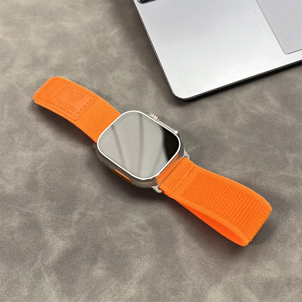 Fearless Nylon Leather Band Apple Watch Band For Men And Women Orange