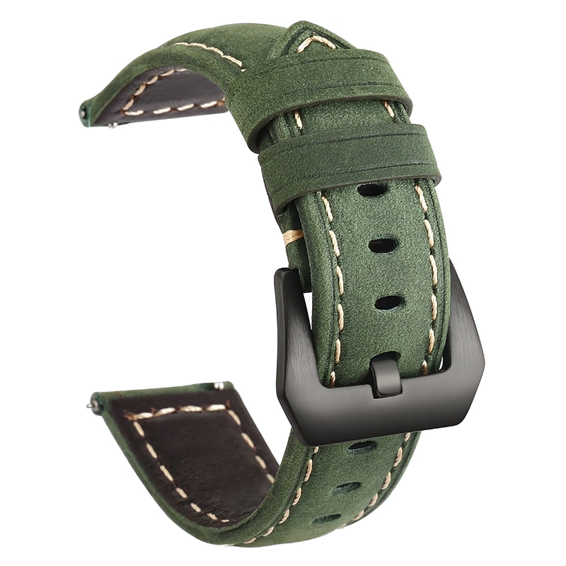 Green Genuine Leather Band for Samsung Watch in 20mm/22mm
