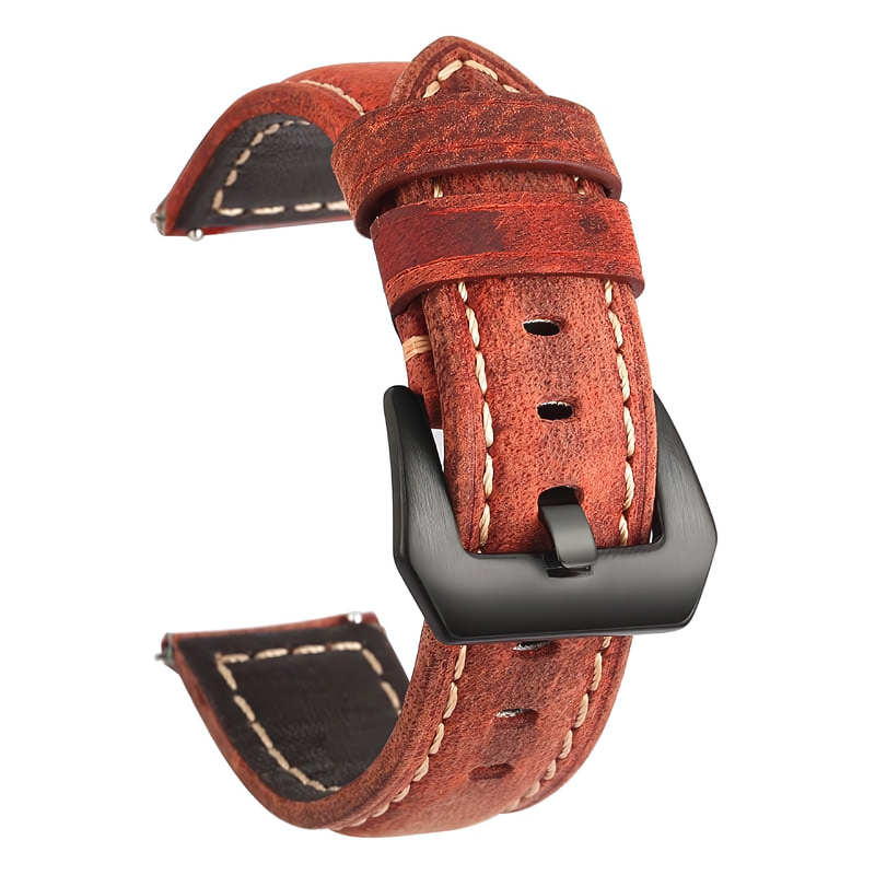 Red Genuine Leather Band for Samsung Watch in 20mm/22mm