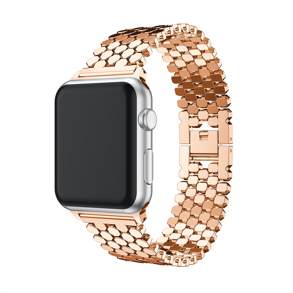 Rose Gold Honeycomb Metal Band for Apple Watch - 38mm