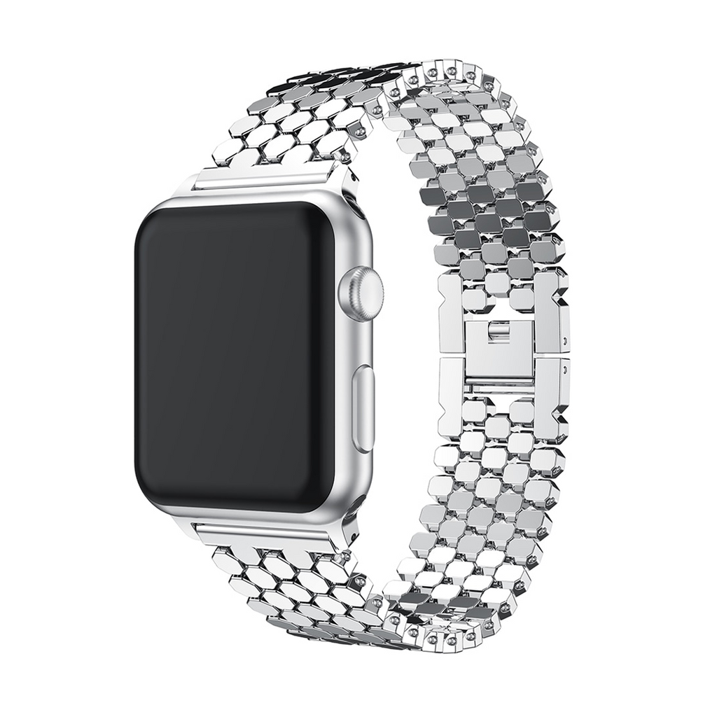 Silver Honeycomb Metal Band for Apple Watch - 38mm