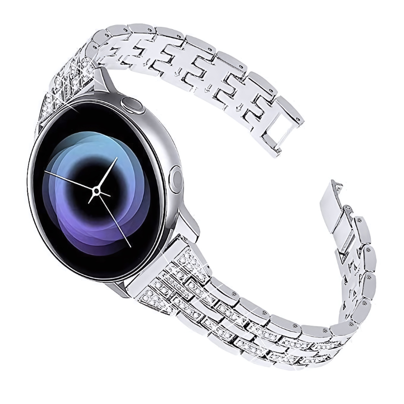 Silver Luxury Diamond Steel Band for Samsung Watch in 20mm/22mm