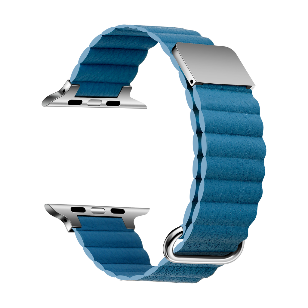 Cape Blue Magnetic Leather Band for Apple Watch - 38mm