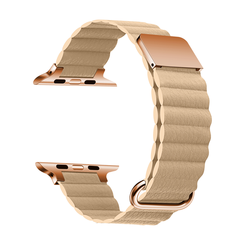 Flesh Magnetic Leather Band for Apple Watch - 38mm