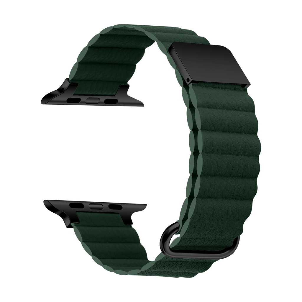 Green Magnetic Leather Band for Apple Watch - 38mm