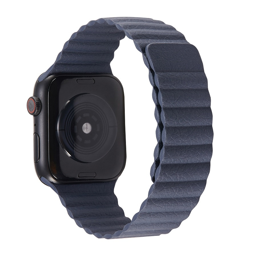 Dark Blue Magnetic Leather Link for Apple Watch - 38mm