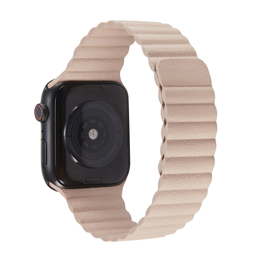 Khaki Magnetic Leather Link for Apple Watch - 38mm