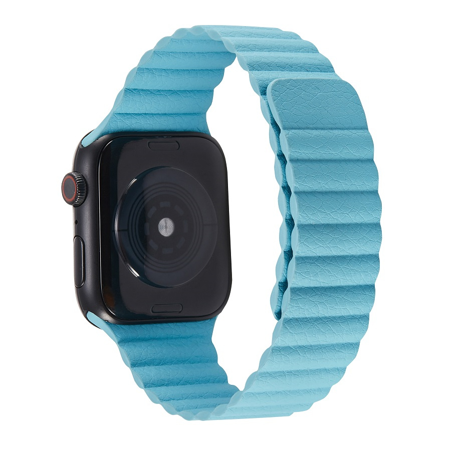 Lake Blue Magnetic Leather Link for Apple Watch - 38mm