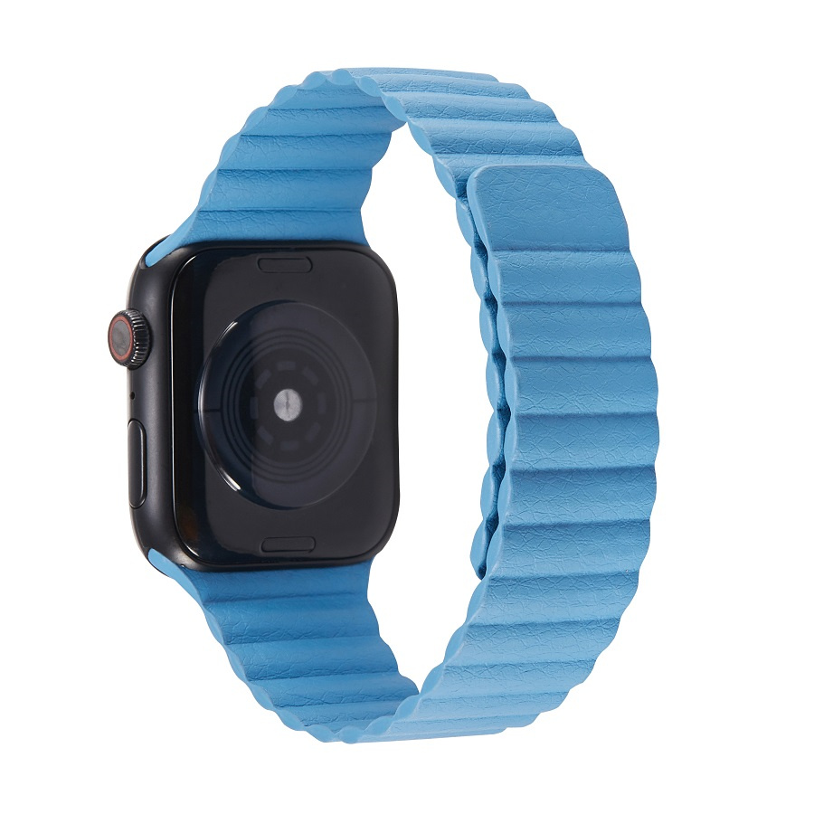 Light Blue Magnetic Leather Link for Apple Watch - 38mm