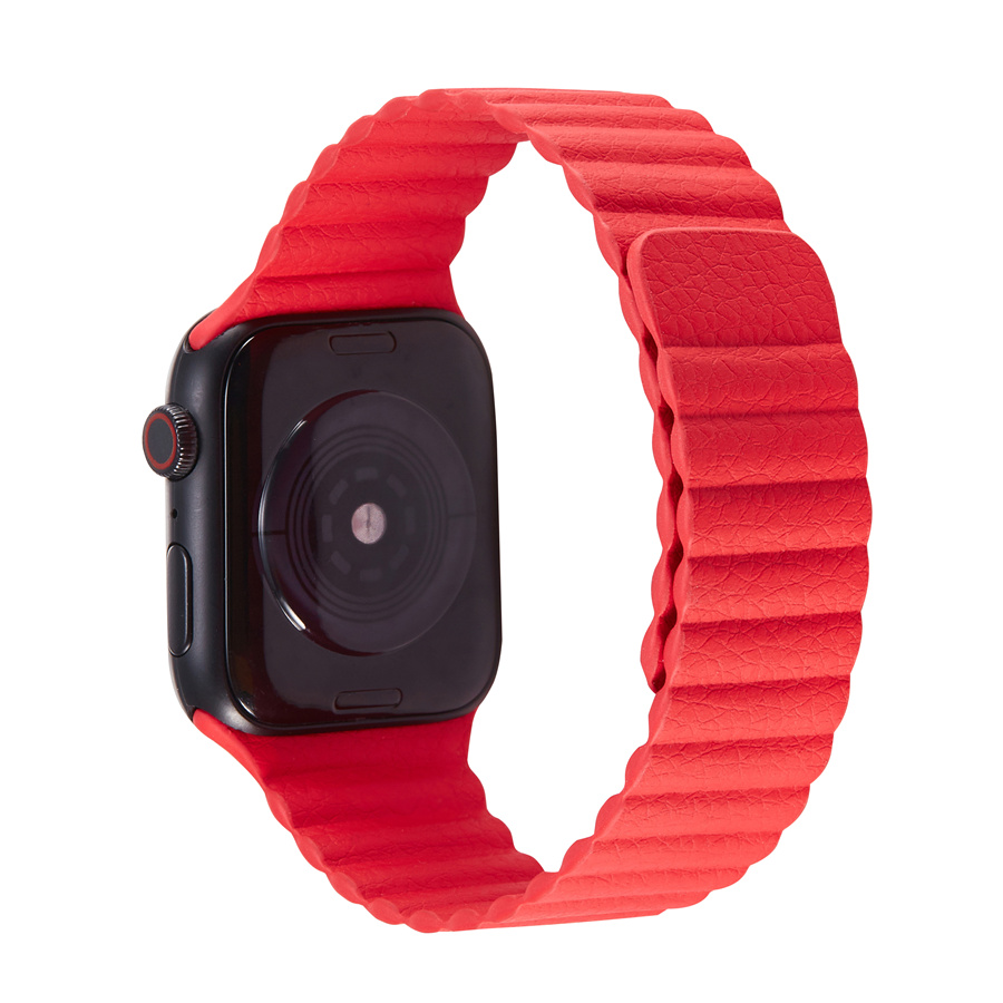 Red Magnetic Leather Link for Apple Watch - 38mm