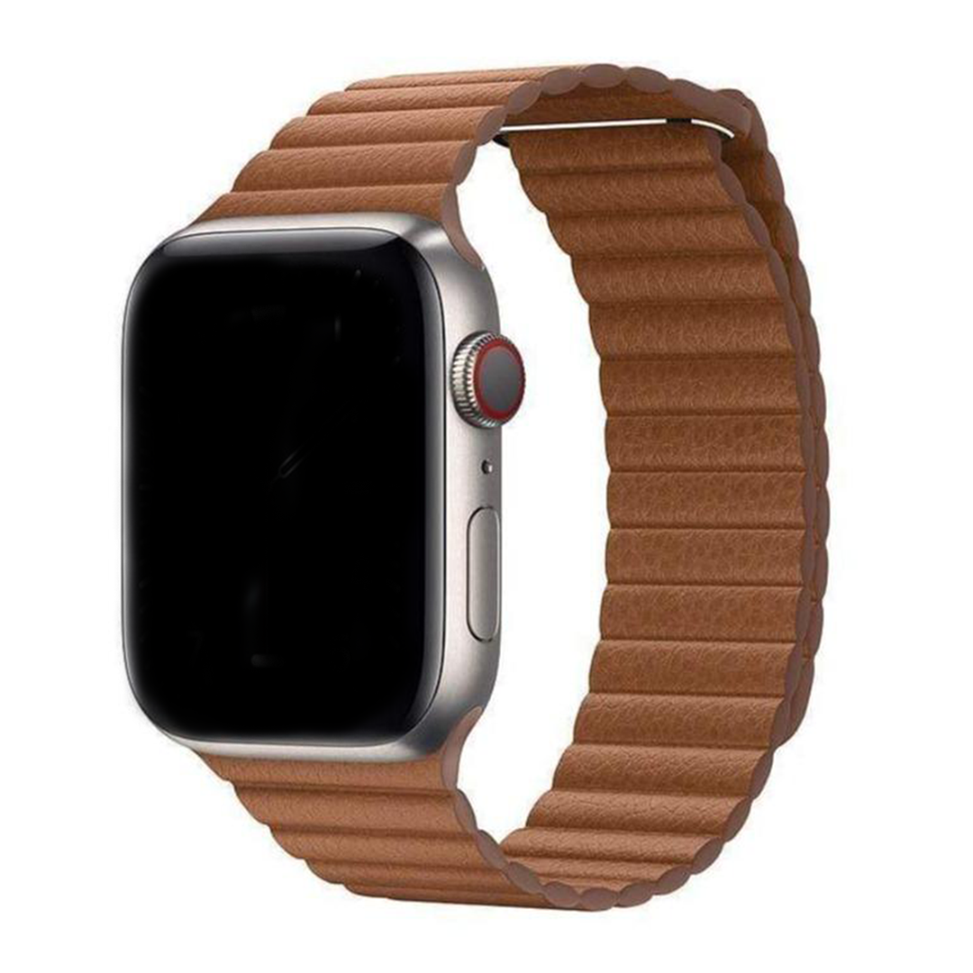 Brown Magnetic Leather Loop for Apple Watch - 38mm