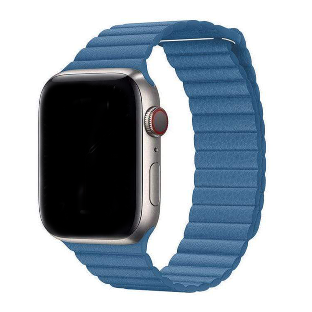 Cape Blue Magnetic Leather Loop for Apple Watch - 38mm