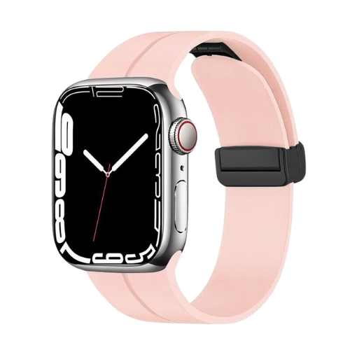 Pink Magnetic Silicone Buckle Band for Apple Watch - 38mm