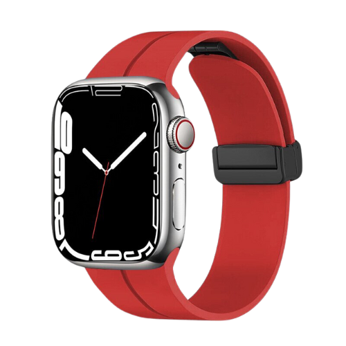 Red Magnetic Silicone Buckle Band for Apple Watch - 38mm