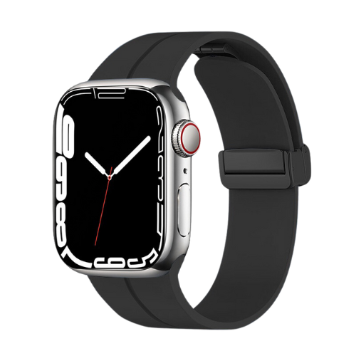 Space Grey Magnetic Silicone Buckle Band for Apple Watch - 38mm