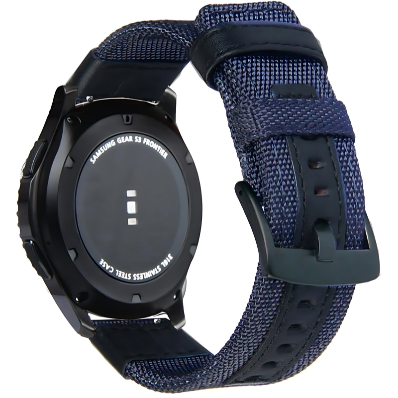 Blue Nylon Watch Band for Samsung Watch in 20mm/22mm