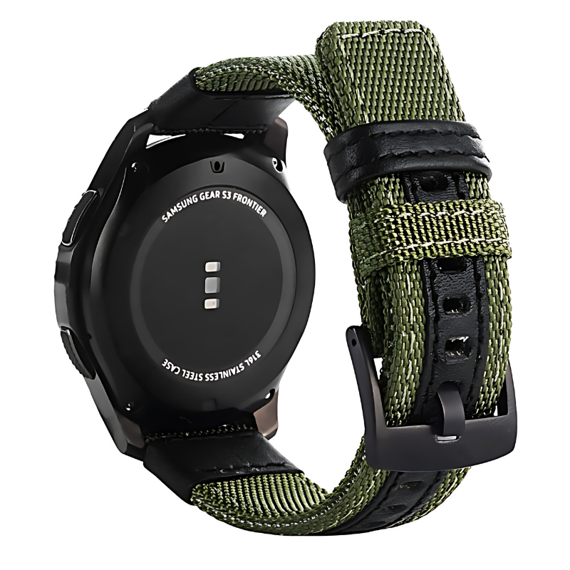 Green Nylon Watch Band for Samsung Watch in 20mm/22mm