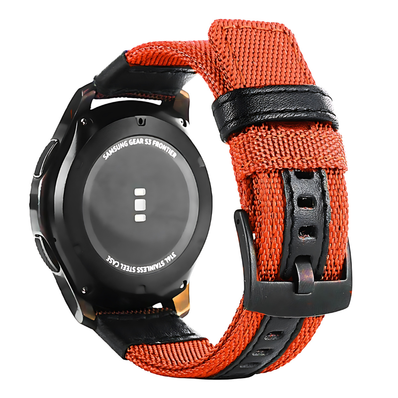 Orange Nylon Watch Band for Samsung Watch in 20mm/22mm