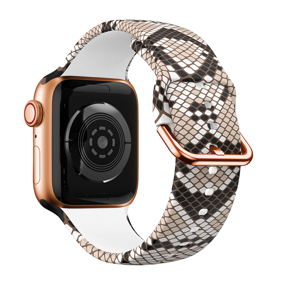 Snake Skin Printed Silicone Band for Apple Watch, 38mm