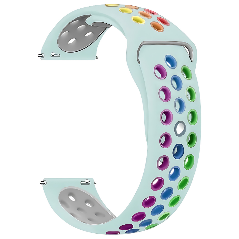 Rainbow Light Green Rainbow Active Silicone Band for Samsung Watch in 20mm/22mm