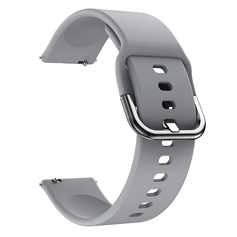 Grey Silicone Buckle Band for Samsung Watch in 20mm/22mm