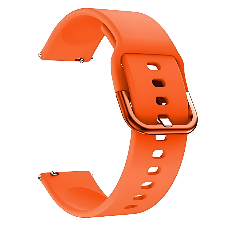 Orange Silicone Buckle Band for Samsung Watch in 20mm/22mm