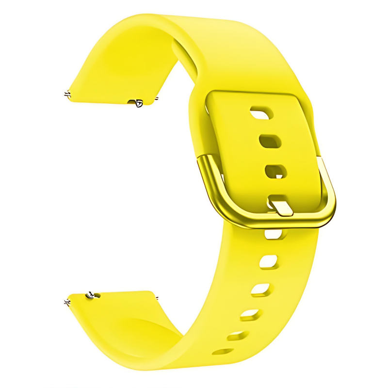 Yellow Silicone Buckle Band for Samsung Watch in 20mm/22mm