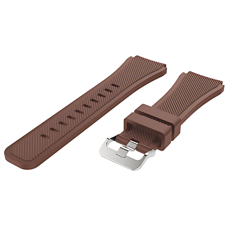 Coffee Silicone Line Band for Samsung Watch in 20mm/22mm