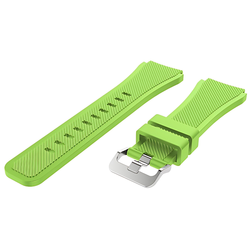 Green Silicone Line Band for Samsung Watch in 20mm/22mm