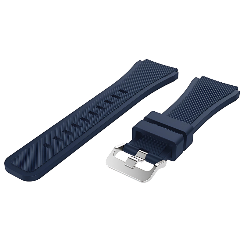 Midnight Blue Silicone Line Band for Samsung Watch in 20mm/22mm