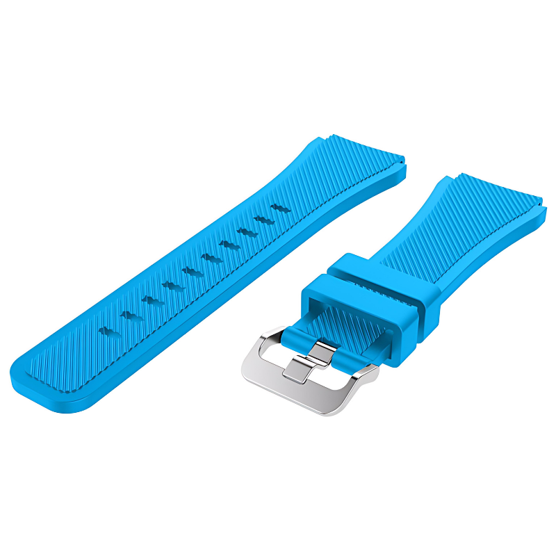 Sky Blue Silicone Line Band for Samsung Watch in 20mm/22mm