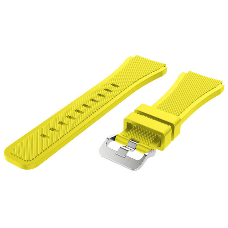 Yellow Silicone Line Band for Samsung Watch in 20mm/22mm