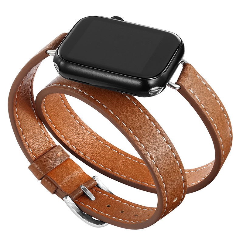 Brown Slim Leather Band, 38mm