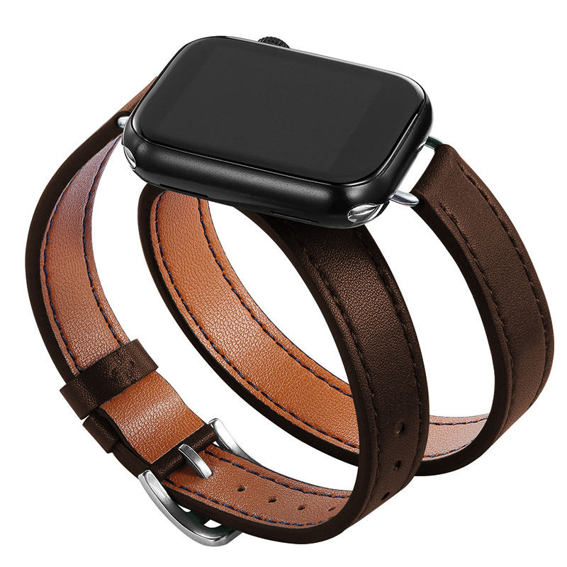 Coffee Slim Leather Band, 38mm