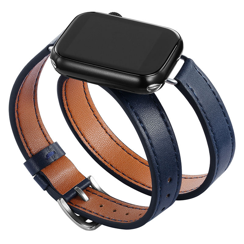 Midnight Blue Slim Leather Band, 38mm