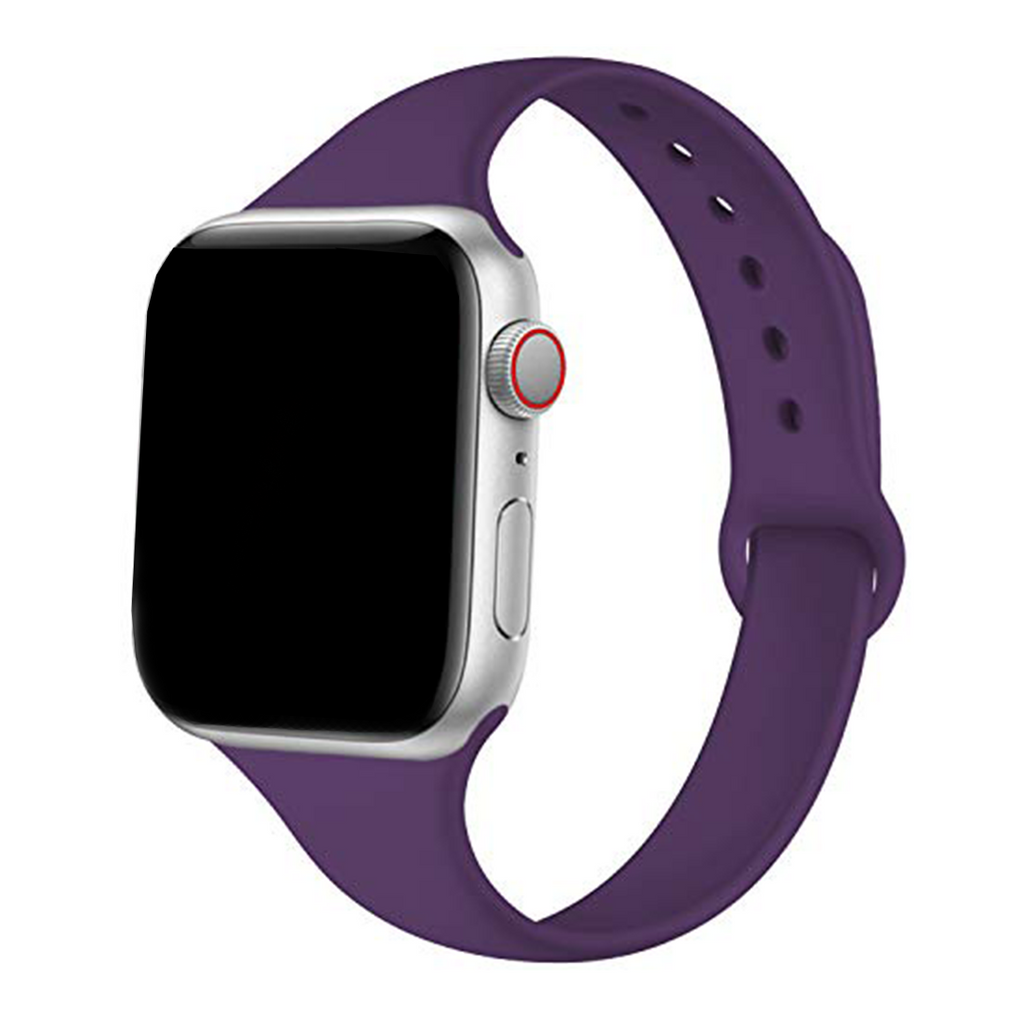 Dark Purple Slim Silicone Band for Apple Watch, 38mm