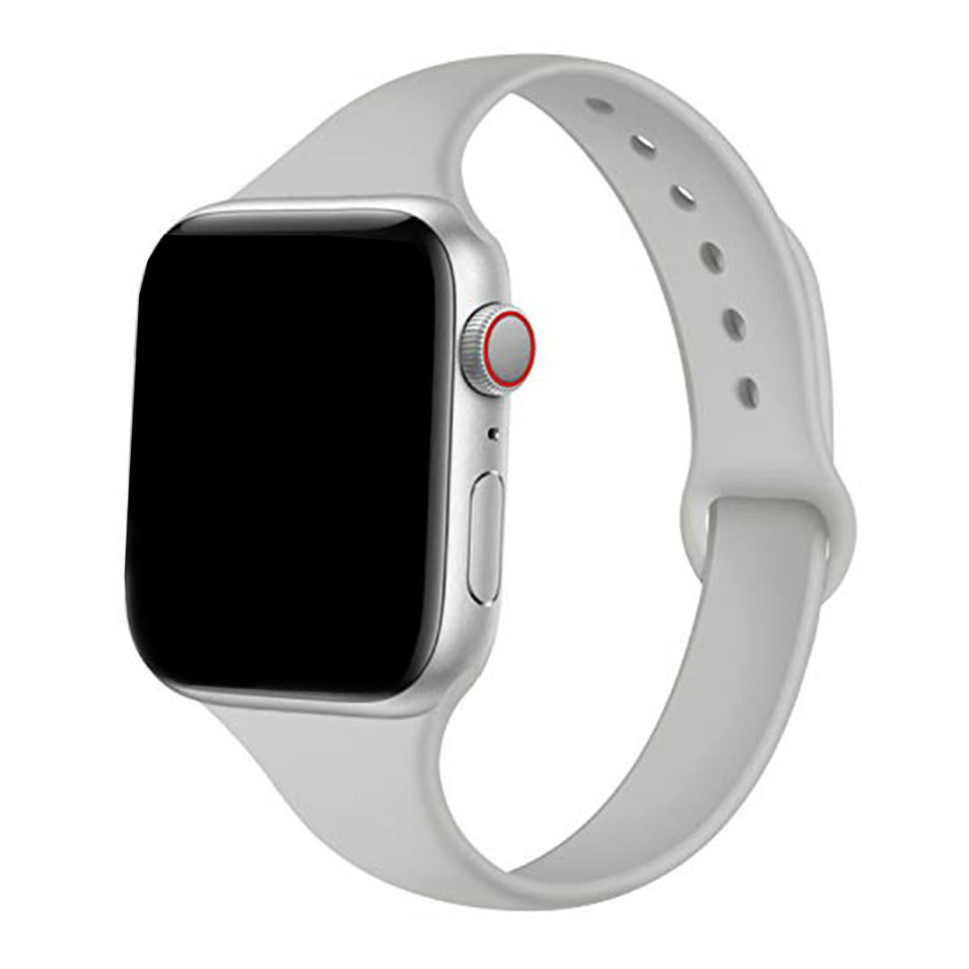 Grey Slim Silicone Band for Apple Watch, 38mm