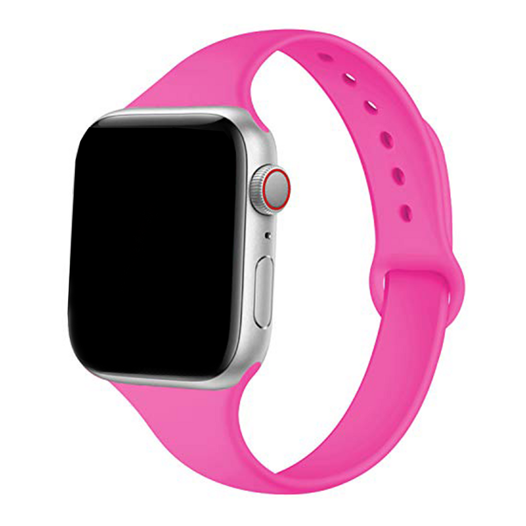 Hot Pink Slim Silicone Band for Apple Watch, 38mm