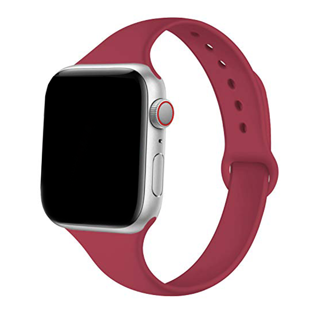 Red Slim Silicone Band for Apple Watch, 38mm