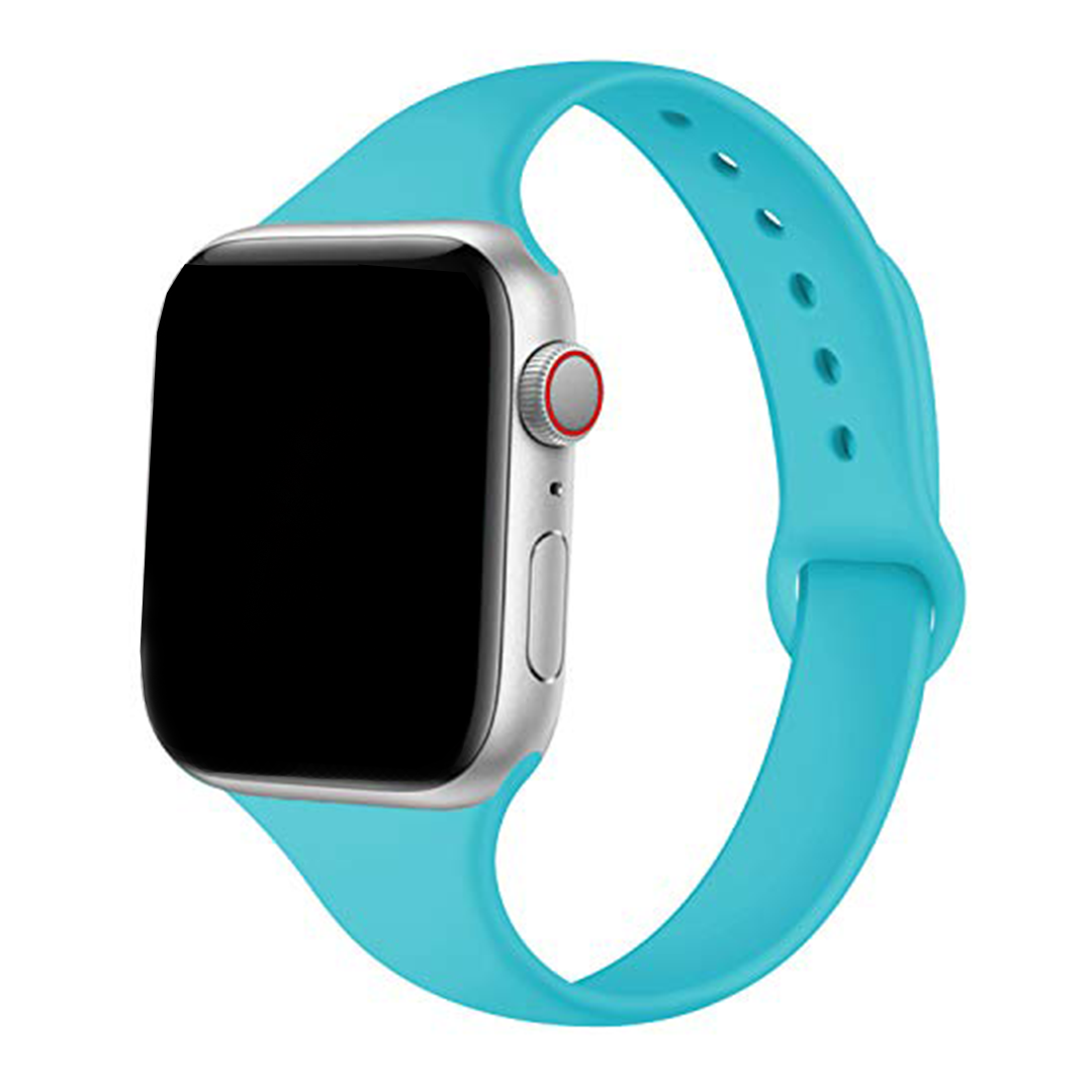 Sky Blue Slim Silicone Band for Apple Watch, 38mm