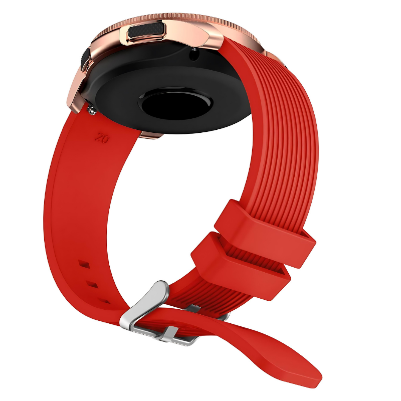 Red Sport Silicone Band for Samsung Watch in 20mm/22mm