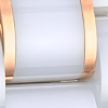 White & Rose Gold Ceramic Style Jubilee Band for Samsung Watch swatch