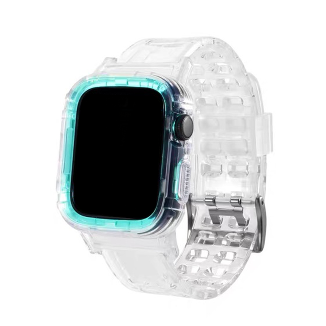 Light Green Translucent Silicone Band for Apple Watch, 38mm