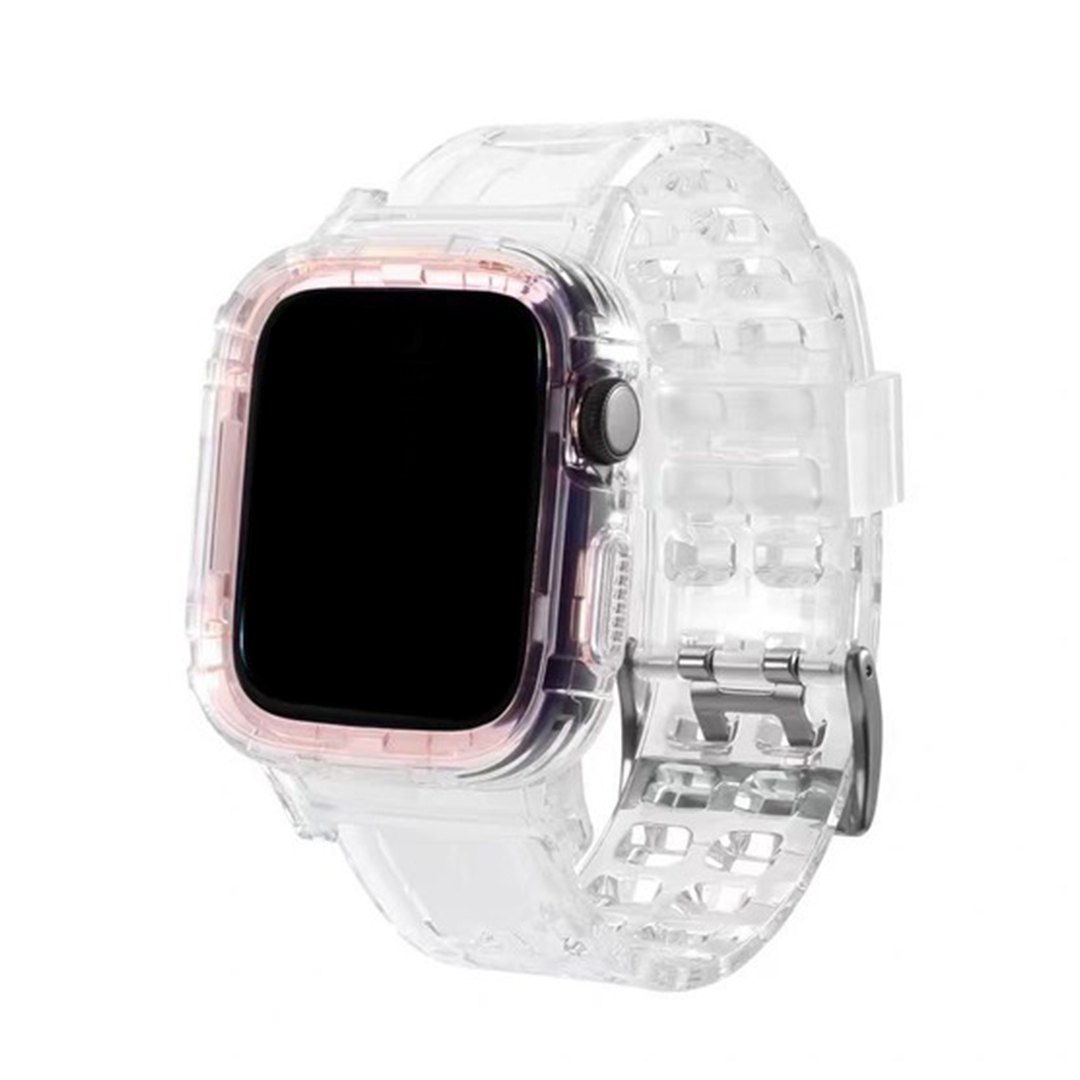 Light Pink Translucent Silicone Band for Apple Watch, 38mm