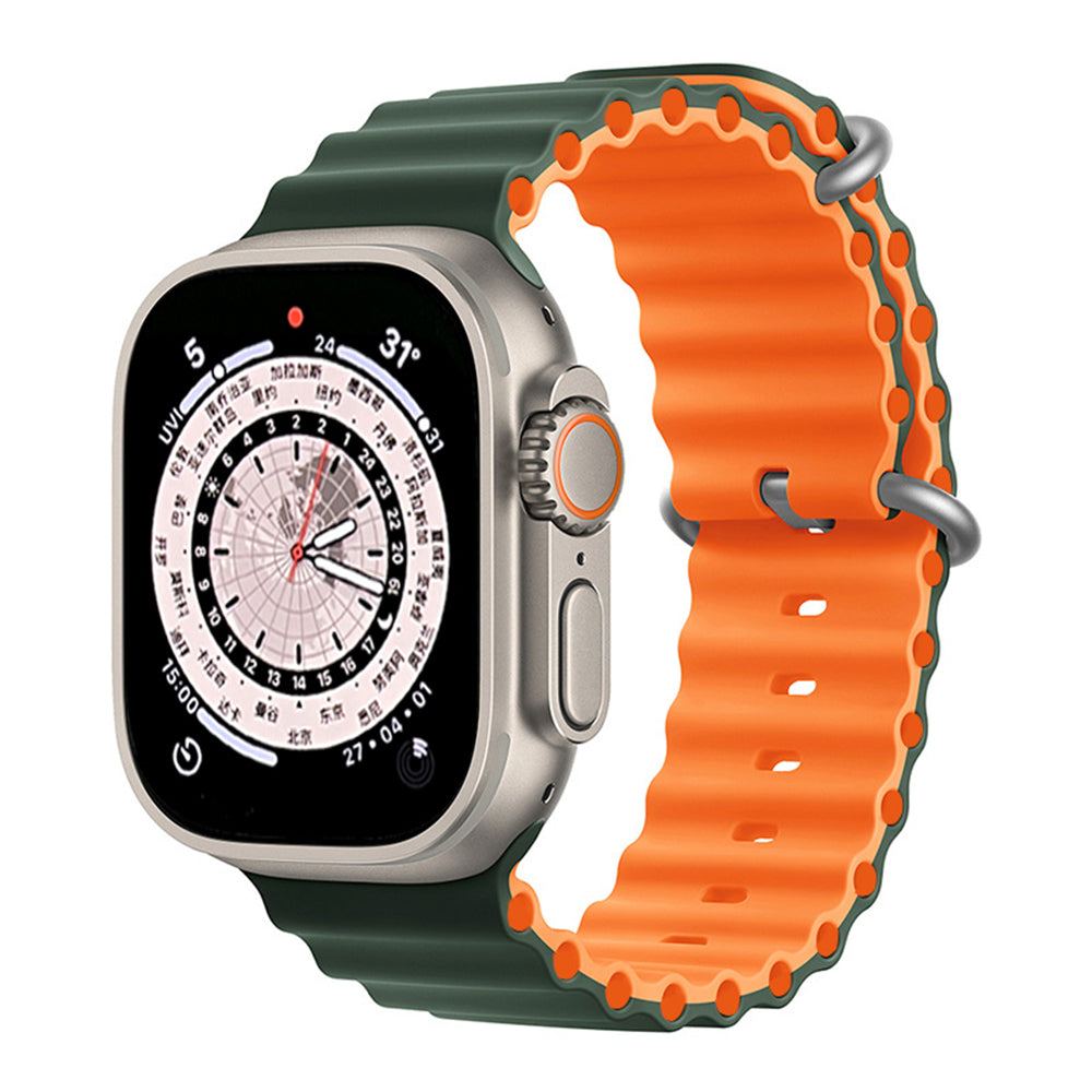 Army Green & Orange Ocean Band for Apple Watch